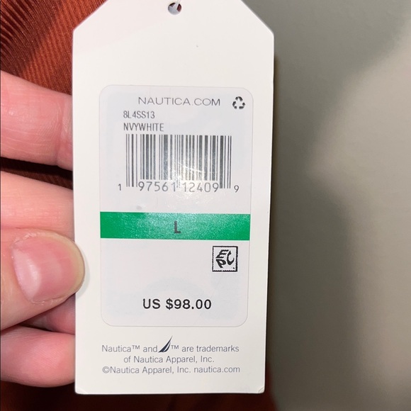 Nautica Burnt Orange One-Piece Swimsuit - Picture 3 of 4